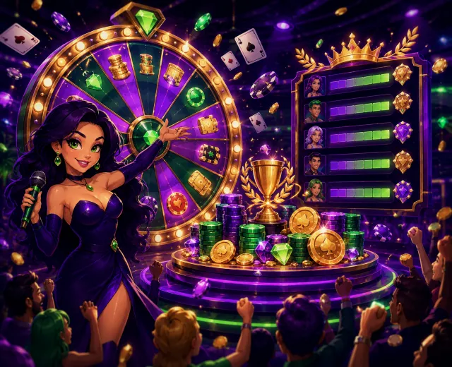Spin Rally slot tournament leaderboard with cash and free spin prizes